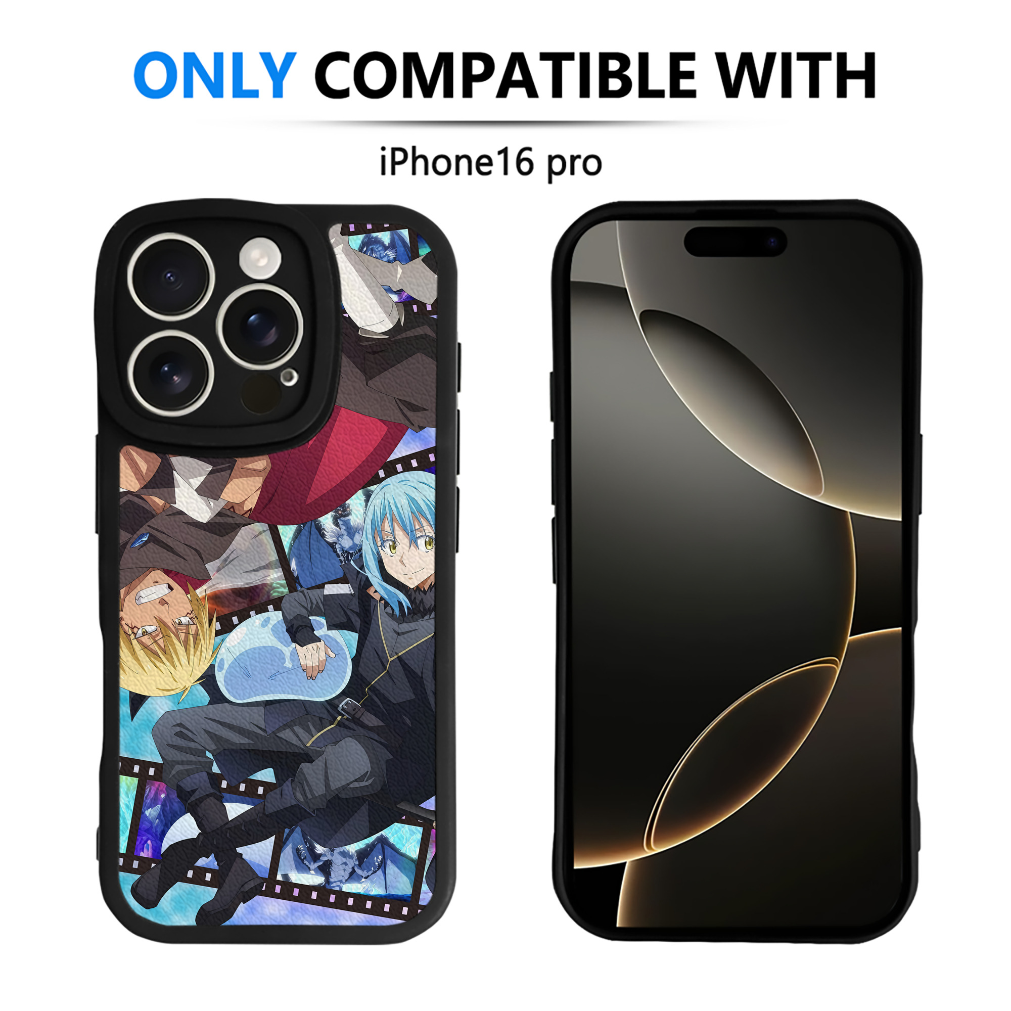 （画像用） 転スラ Regarding Reincarnated to Slime 【iPhone 16シリーズ対応】シリコンスマホケース（レザー調） 材質：シリコン